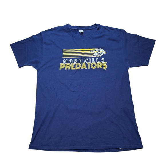 Hanes Other - Nashville Predators NHL Hockey T-Shirt Navy Blue Hanes Mens Large L Short Sleeve